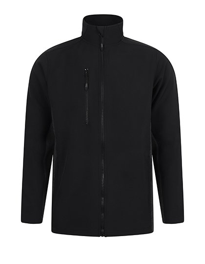 Henbury Unisex Softshell Jacket – Black / Charcoal
