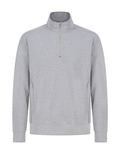 Henbury Unisex Sustainable 1/4 Zip Sweatshirt – Heather Grey