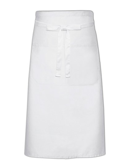 Link Kitchen Wear Cook's Apron With Pocket – White