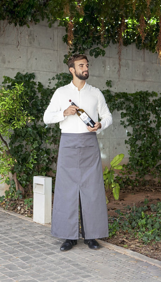Link Kitchen Wear Bistro Apron With Split And Front Pocket