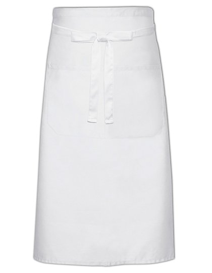 Link Kitchen Wear Cook's Apron With Pocket – White