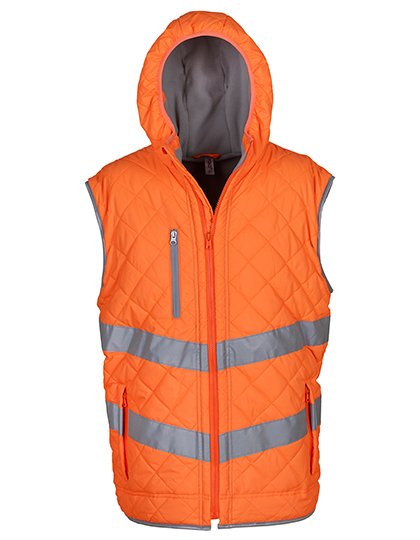 YOKO Hi-Vis Kensington Hooded Gilet – Hi-Vis Orange