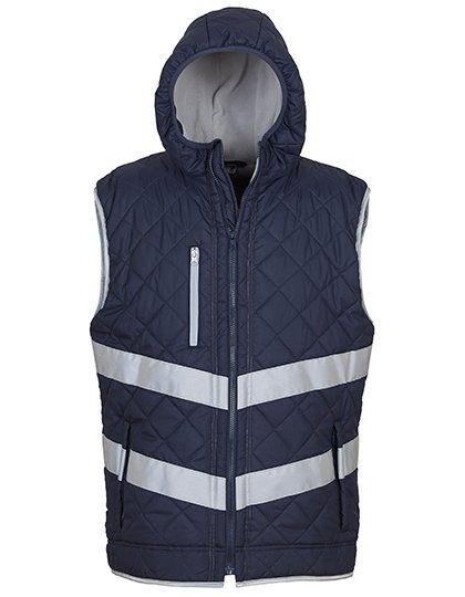 YOKO Hi-Vis Kensington Hooded Gilet – Navy