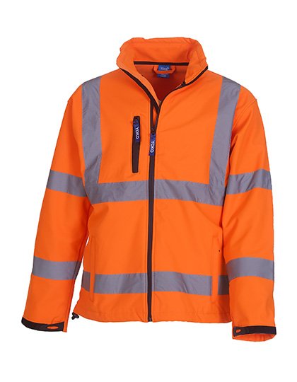 YOKO Hi-Vis 2 Bands & Braces Softshell Jacket – Hi-Vis Orange