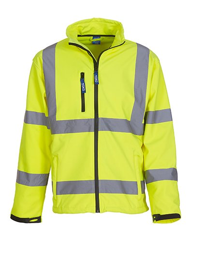 YOKO Hi-Vis 2 Bands & Braces Softshell Jacket – Hi-Vis Yellow