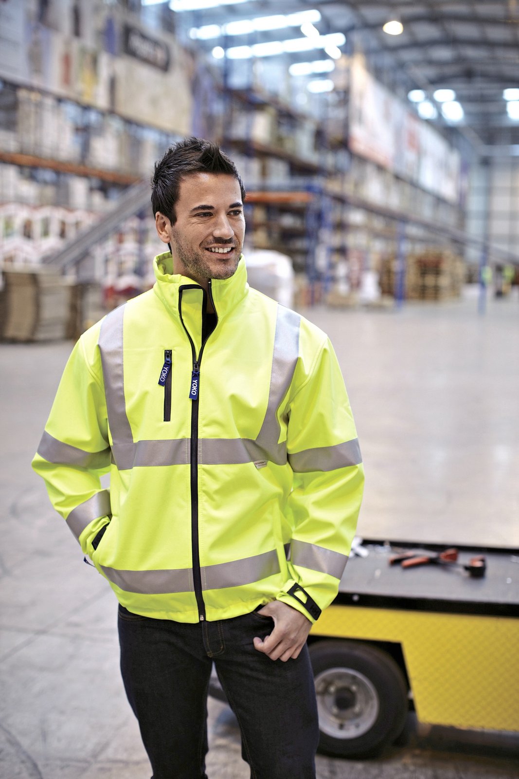 YOKO Hi-Vis 2 Bands & Braces Softshell Jacket