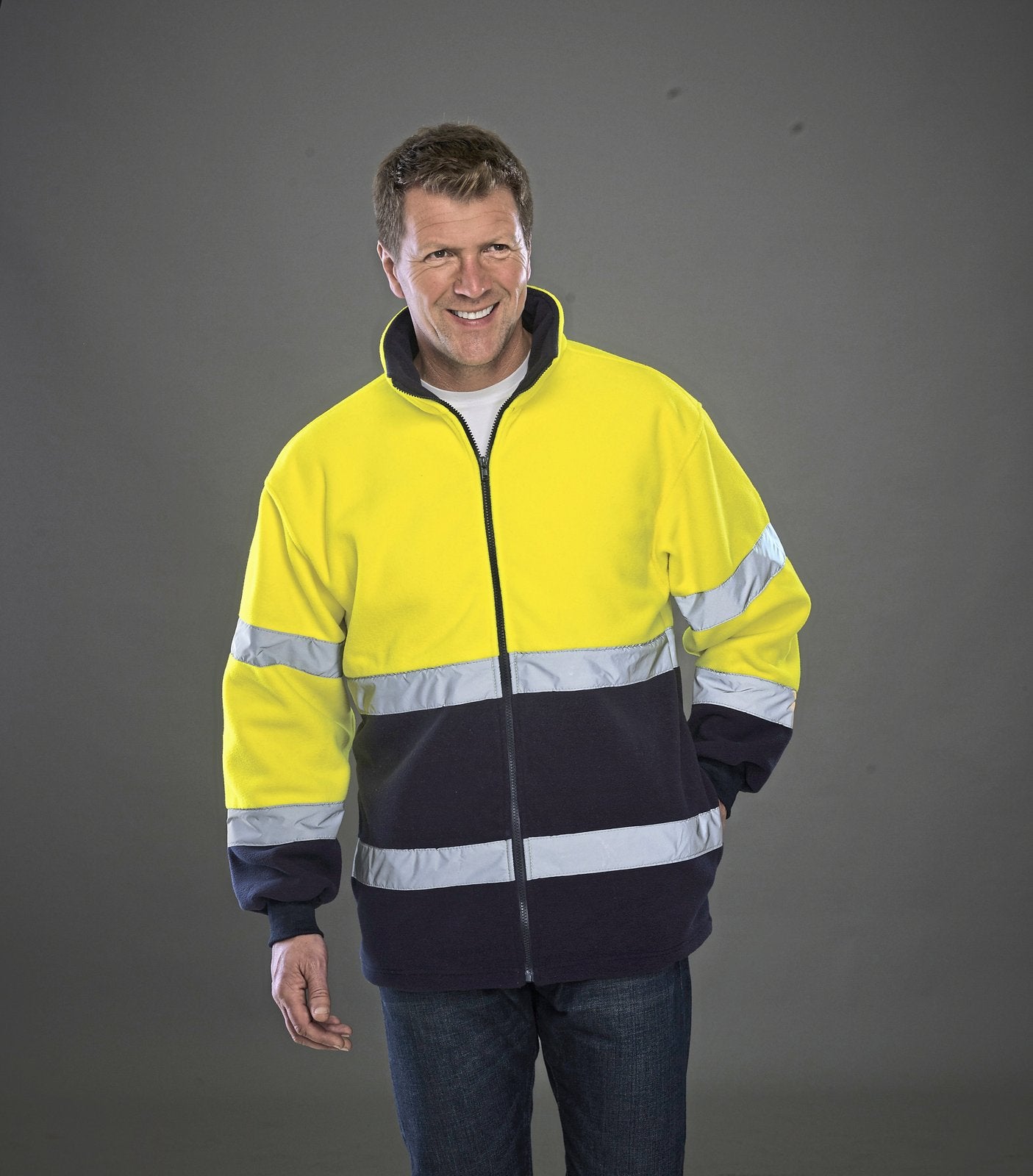 YOKO Hi-Vis 2 Bands 2-Tone Fleece Jacket