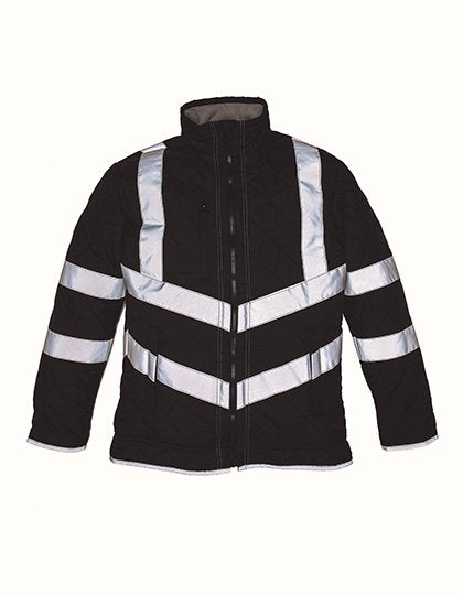 YOKO Hi-Vis Kensington Jacket With Fleece Lining – Black