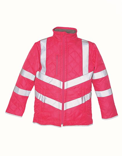 YOKO Hi-Vis Kensington Jacket With Fleece Lining – Pink