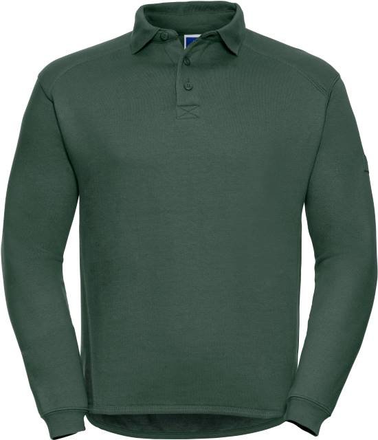 Russell Athletic Heavy Duty Workwear Collar Sweatshirt – Bottle Green