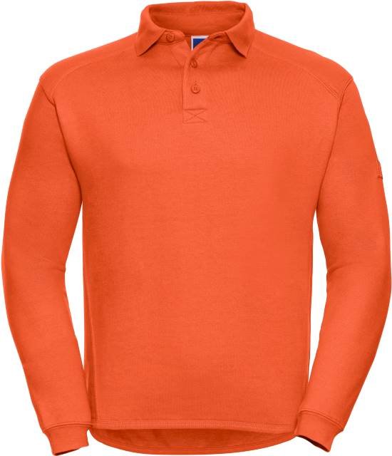 Russell Athletic Heavy Duty Workwear Collar Sweatshirt – Orange