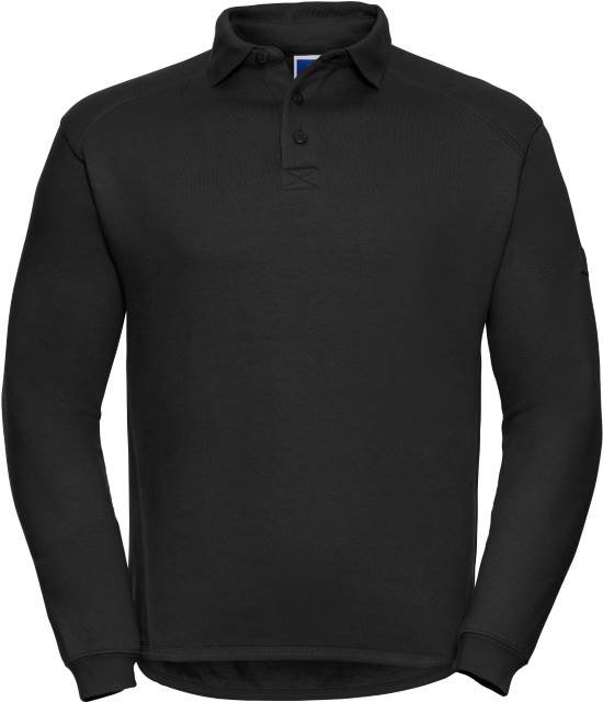 Russell Athletic Heavy Duty Workwear Collar Sweatshirt – Black
