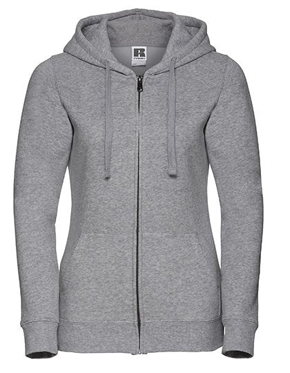 Russell Athletic Ladies' Authentic Zipped Hood Jacket – Light Oxford (Heather)