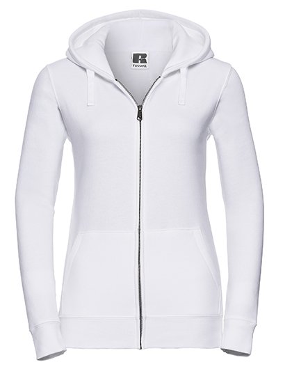 Russell Athletic Ladies' Authentic Zipped Hood Jacket – White