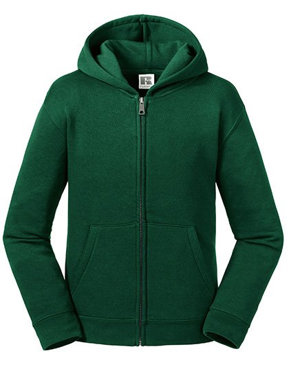 Russell Athletic Kids Authentic Zipped Hood Jacket – Bottle Green