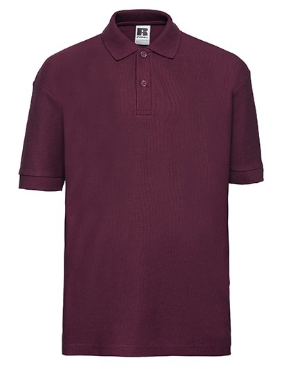 Russell Athletic Kids Classic Polycotton Polo – Burgundy