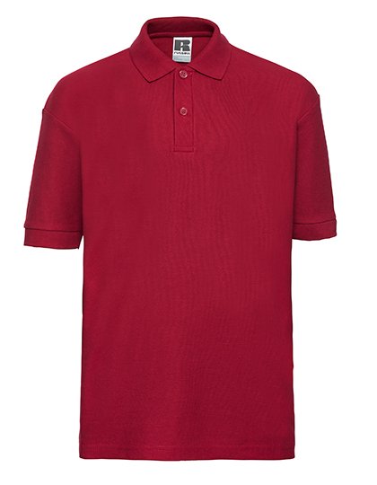 Russell Athletic Kids Classic Polycotton Polo – Classic Red