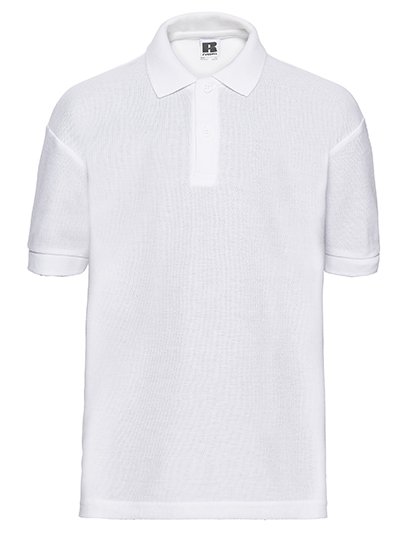 Russell Athletic Kids Classic Polycotton Polo – White