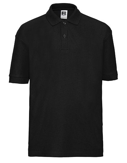 Russell Athletic Kids Classic Polycotton Polo – Black