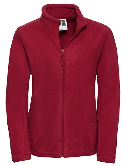 Russell Athletic Ladies' Full Zip Outdoor Fleece – Classic Red
