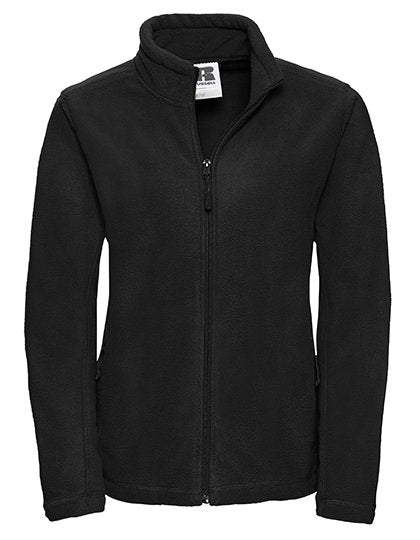 Russell Athletic Ladies' Full Zip Outdoor Fleece – Black
