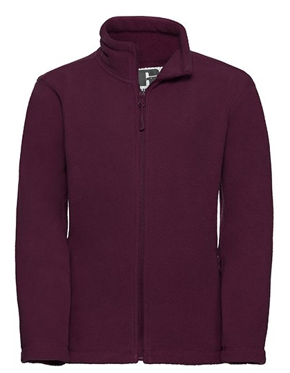 Russell Athletic Kids Full Zip Outdoor Fleece – Burgundy