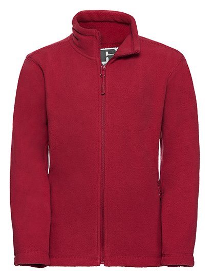 Russell Athletic Kids Full Zip Outdoor Fleece – Classic Red