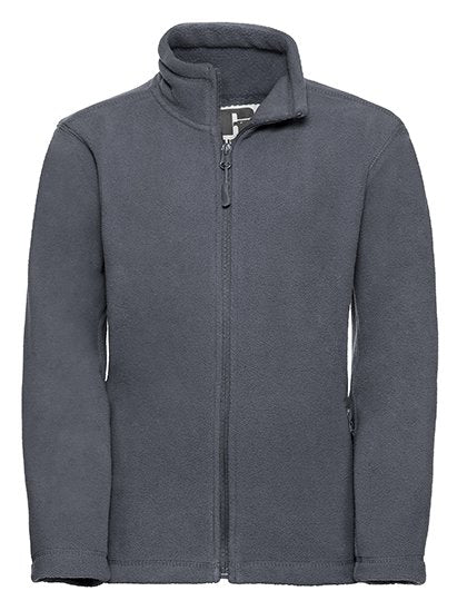 Russell Athletic Kids Full Zip Outdoor Fleece – Convoy Grey (Solid)