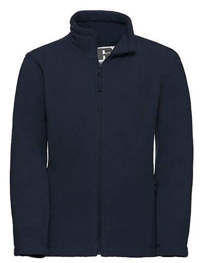 Russell Athletic Kids Full Zip Outdoor Fleece – French Navy