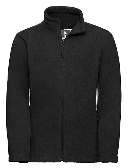 Russell Athletic Kids Full Zip Outdoor Fleece – Black